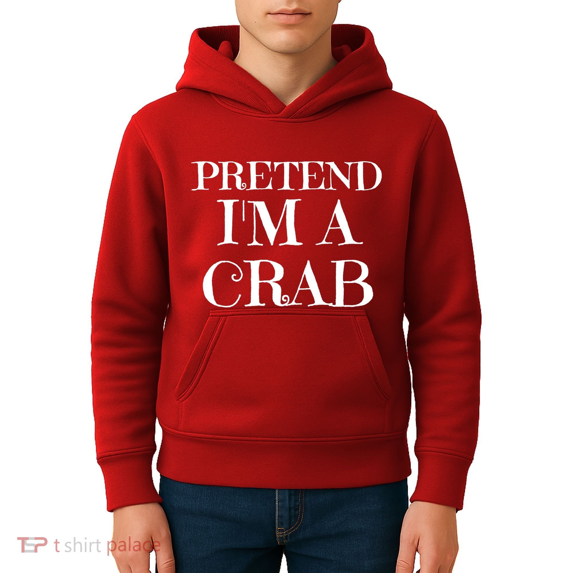 Pretend I'm A Crab Funny Gag Costume Gift Kids Hoodie