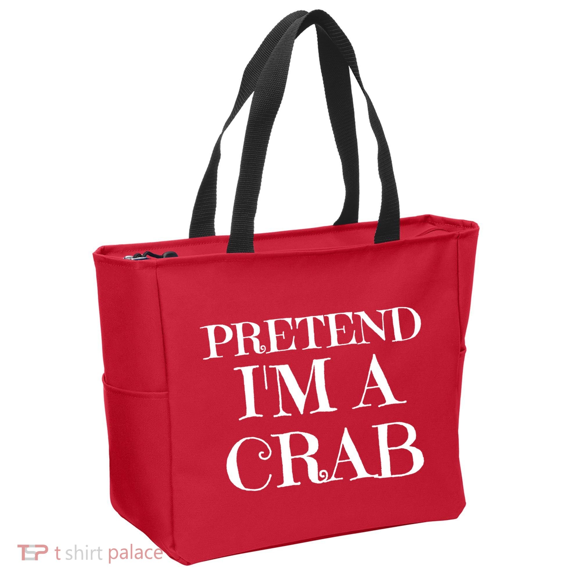 Pretend I'm A Crab Funny Gag Costume Gift Tote Bag