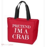 Pretend I'm A Crab Funny Gag Costume Gift Tote Bag thumb 3