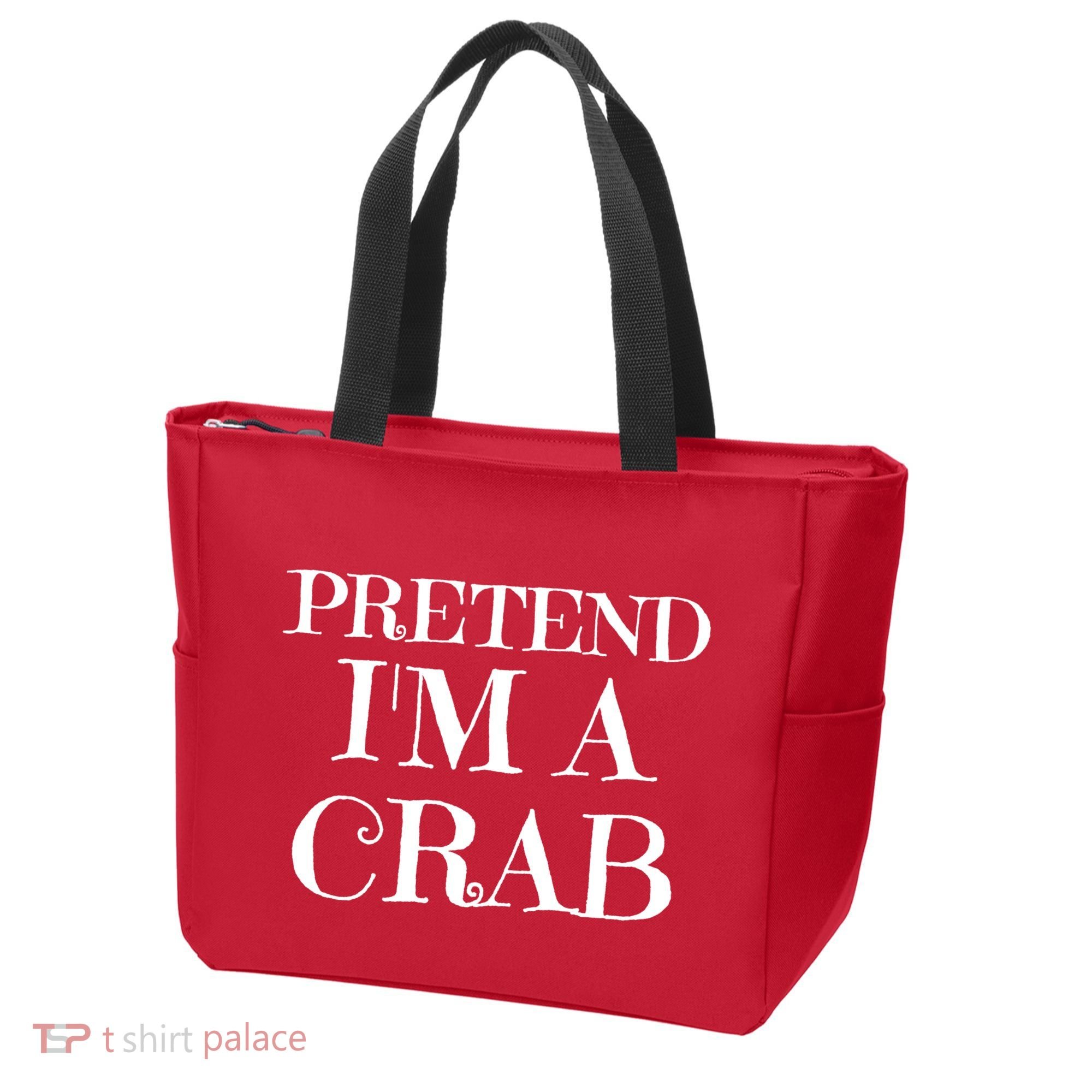 Pretend I'm A Crab Funny Gag Costume Gift Tote Bag