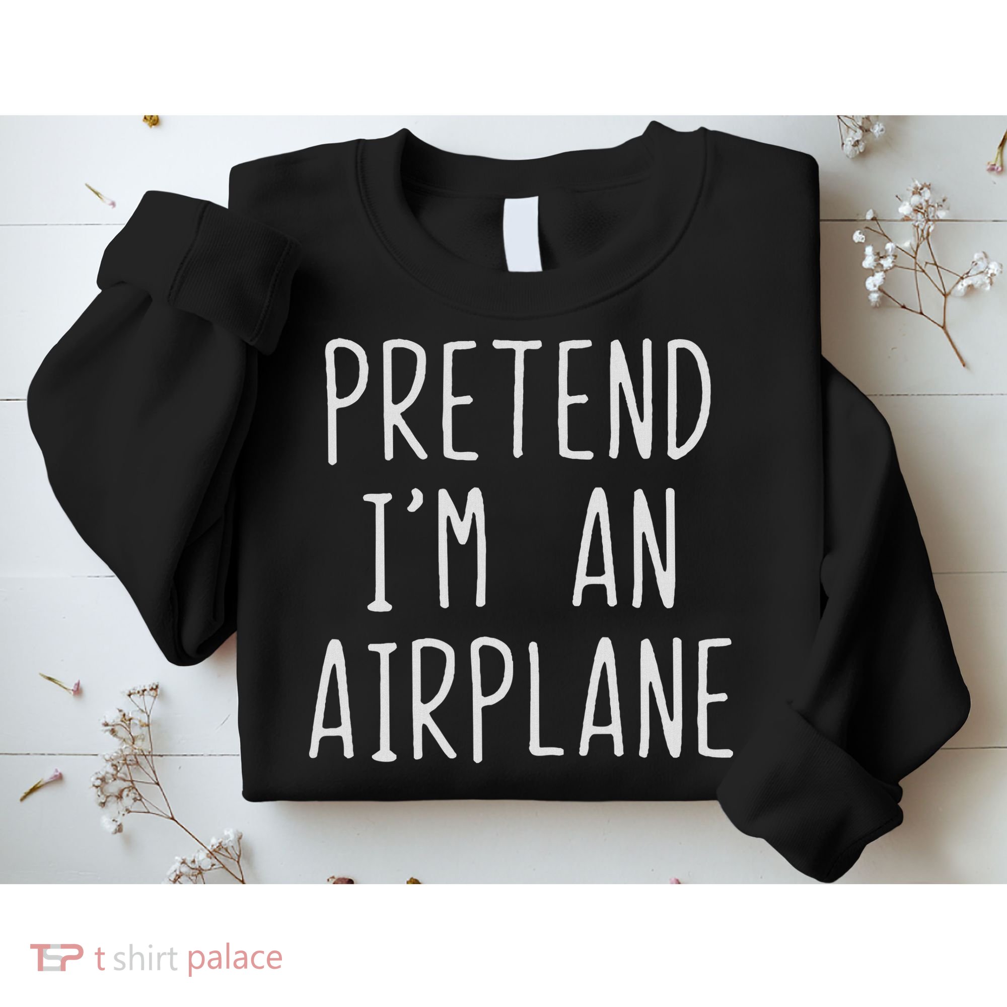 Pretend I'm Airplane Costume Halloween Lazy Easy Air Plane Sweatshirt