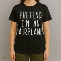 Pretend I'm Airplane Costume Halloween Lazy Easy Air Plane T-Shirt thumb 4