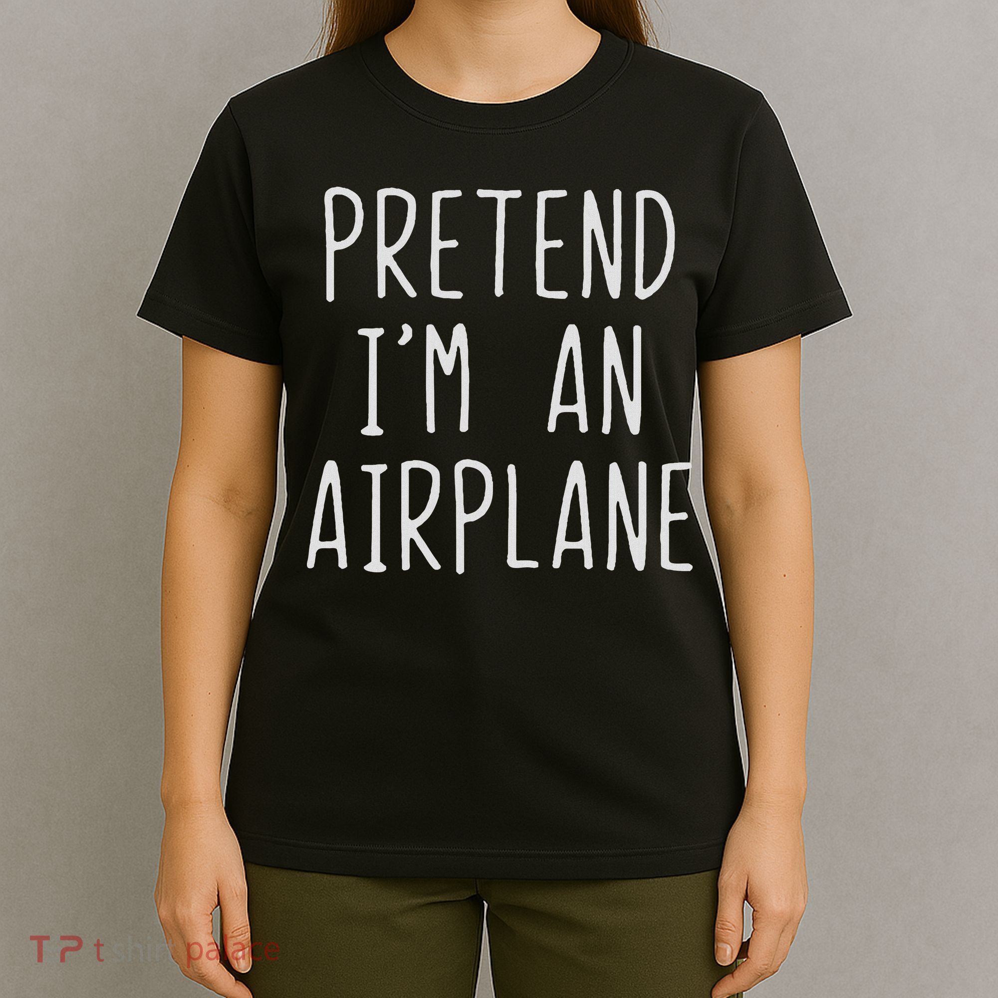 Pretend I'm Airplane Costume Halloween Lazy Easy Air Plane T-Shirt