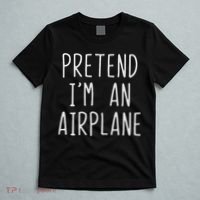 Pretend I'm Airplane Costume Halloween Lazy Easy Air Plane T-Shirt thumb 5