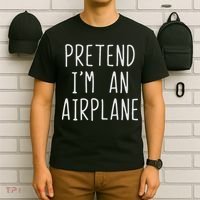 Pretend I'm Airplane Costume Halloween Lazy Easy Air Plane T-Shirt thumb 6