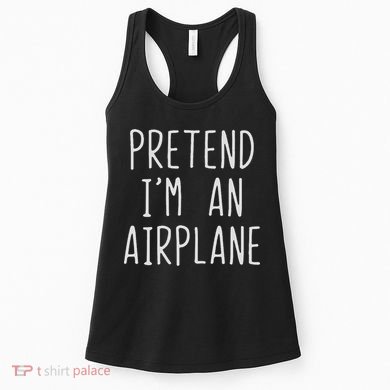 Pretend I'm Airplane Costume Halloween Lazy Easy Air Plane Women's Tank Top