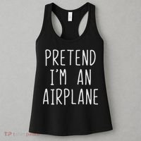 Pretend I'm Airplane Costume Halloween Lazy Easy Air Plane Women's Tank Top thumb 3