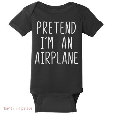 Pretend I'm Airplane Costume Halloween Lazy Easy Air Plane Baby Bodysuit