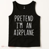 Pretend I'm Airplane Costume Halloween Lazy Easy Air Plane Tank Top thumb 2