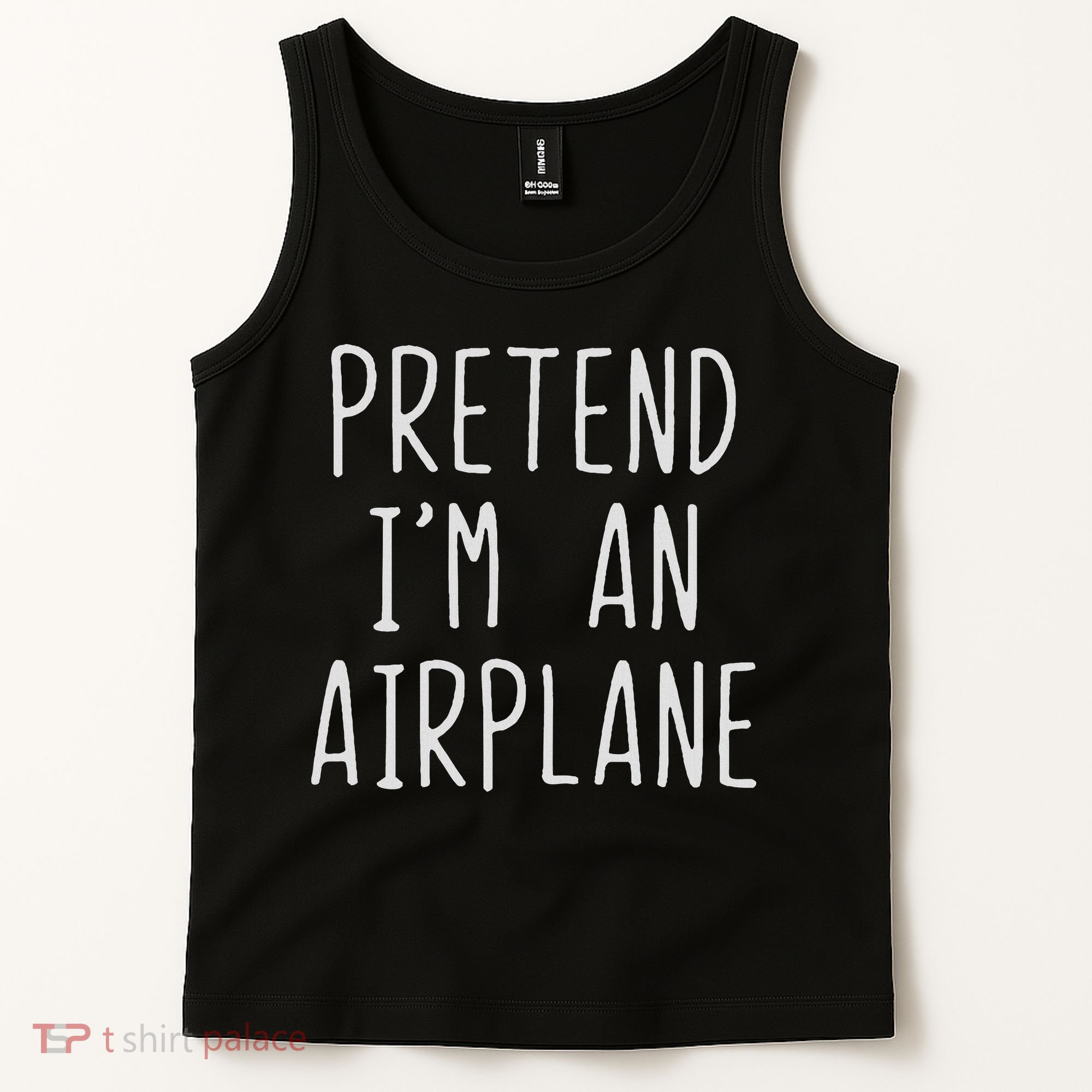 Pretend I'm Airplane Costume Halloween Lazy Easy Air Plane Tank Top