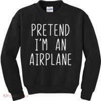Pretend I'm Airplane Costume Halloween Lazy Easy Air Plane Kids Sweatshirt thumb 0