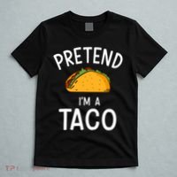Pretend Im A Taco Easy Lazy Costume For Halloween Party T-Shirt thumb 5