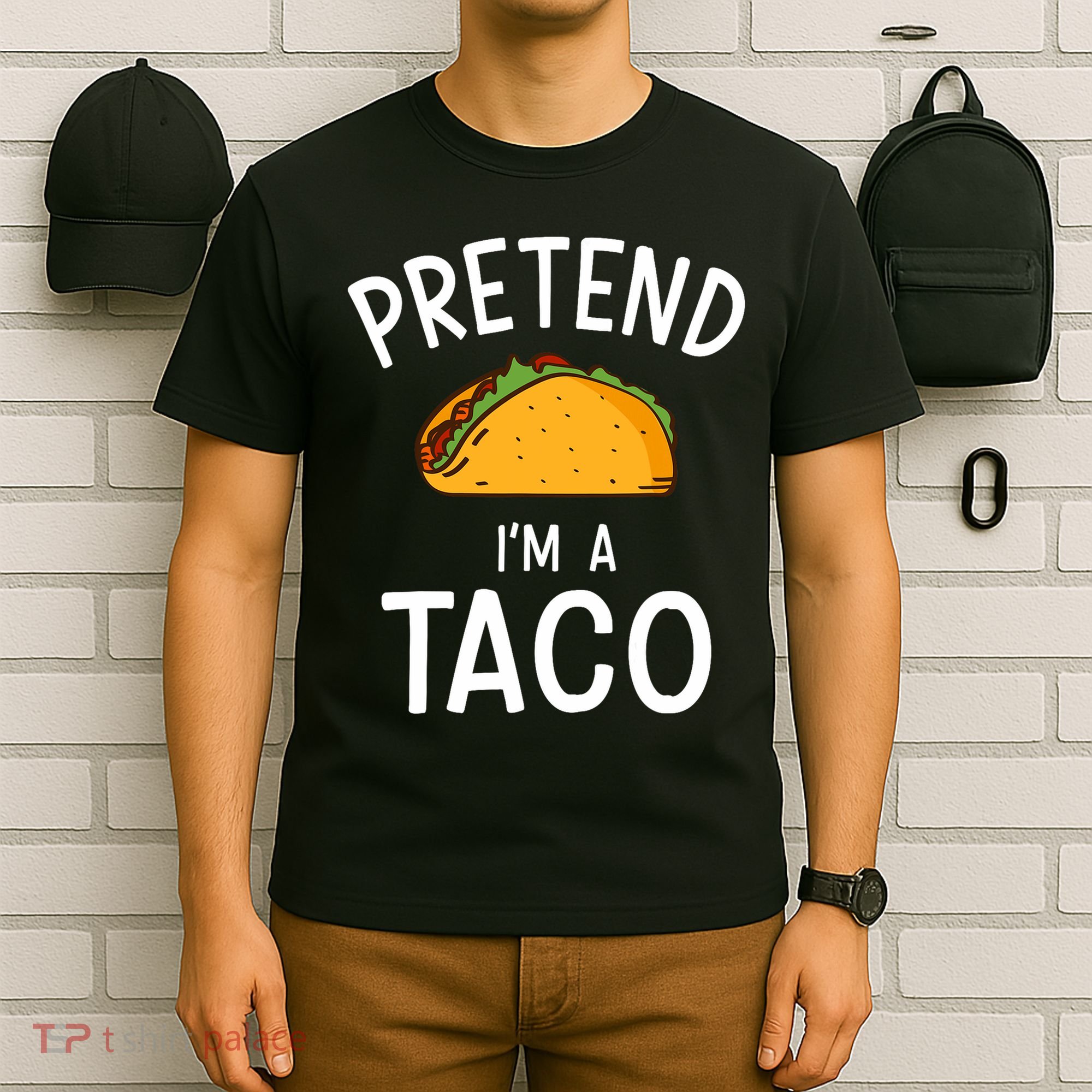 Pretend Im A Taco Easy Lazy Costume For Halloween Party T-Shirt