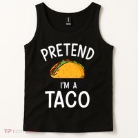 Pretend Im A Taco Easy Lazy Costume For Halloween Party Tank Top thumb 2
