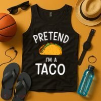 Pretend Im A Taco Easy Lazy Costume For Halloween Party Tank Top thumb 4