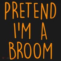 Pretend I'm A Broom Funny Easy Halloween Costume Party Baby Bodysuit thumb 2