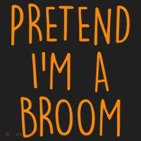 Pretend I'm A Broom Funny Easy Halloween Costume Party Golf Towel thumb 3