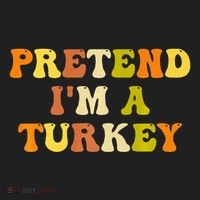 Pretend I'm A Turkey Funny Thanksgiving Party Turkey Groovy Hat thumb 2