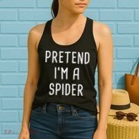 Pretend I'm A Spider Halloween Costume Women's Tank Top thumb 2