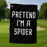 Pretend I'm A Spider Halloween Costume Golf Towel thumb 1