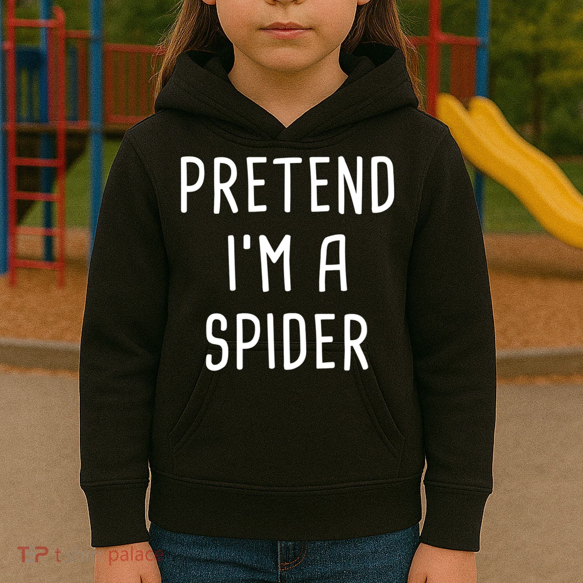 Pretend I'm A Spider Halloween Costume Kids Hoodie