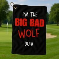 Pretend I'm a wolf costume Halloween party Golf Towel thumb 1