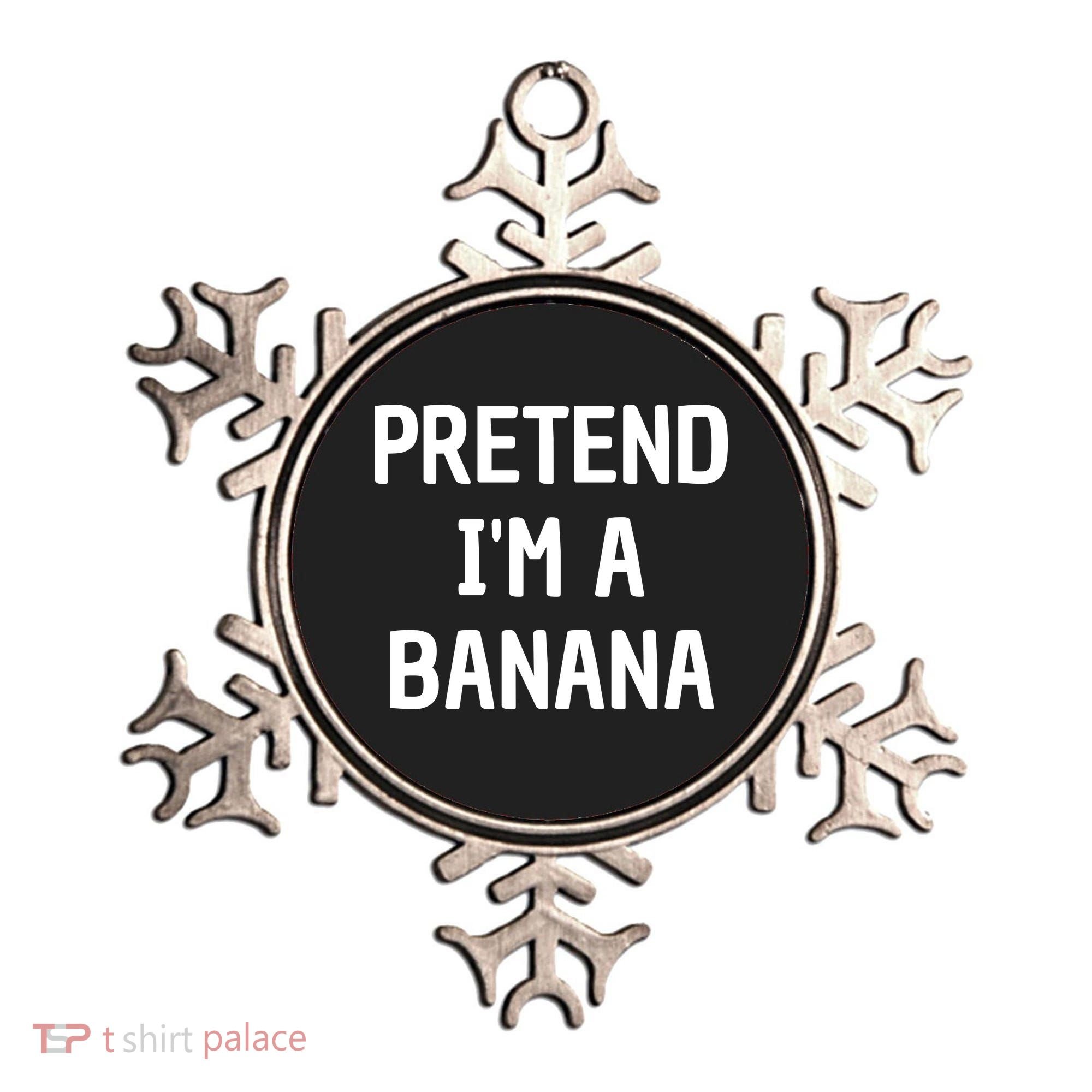 Pretend I'm A Banana Funny Lazy Halloween Costume Ornament