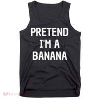 Pretend I'm A Banana Funny Lazy Halloween Costume Tank Top thumb 0