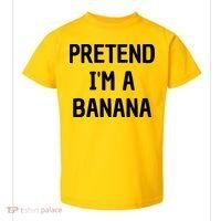 Pretend I'm A Banana Funny Lazy Halloween Costume Toddler T-Shirt thumb 0