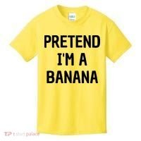Pretend I'm A Banana Funny Lazy Halloween Costume Kids T-Shirt thumb 0