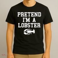 Pretend I'm A Lobster Funny Last Minute Lazy Costume T-Shirt thumb 3