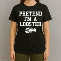 Pretend I'm A Lobster Funny Last Minute Lazy Costume T-Shirt thumb 4