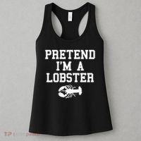 Pretend I'm A Lobster Funny Last Minute Lazy Costume Women's Tank Top thumb 3