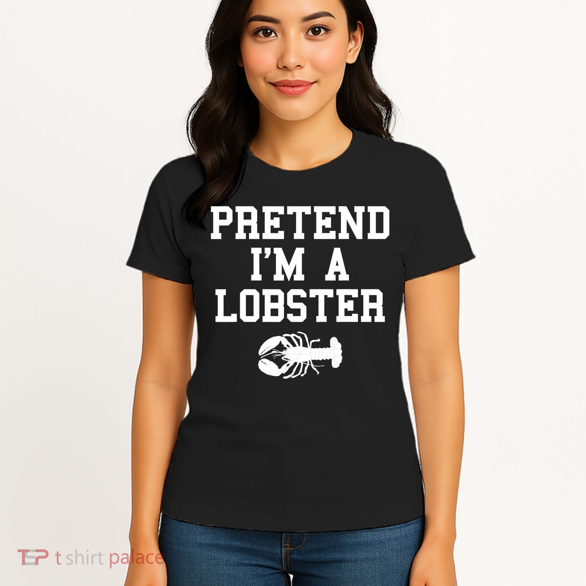 Pretend I'm A Lobster Funny Last Minute Lazy Costume Women's T-Shirt