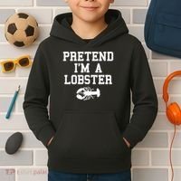 Pretend I'm A Lobster Funny Last Minute Lazy Costume Kids Hoodie thumb 2