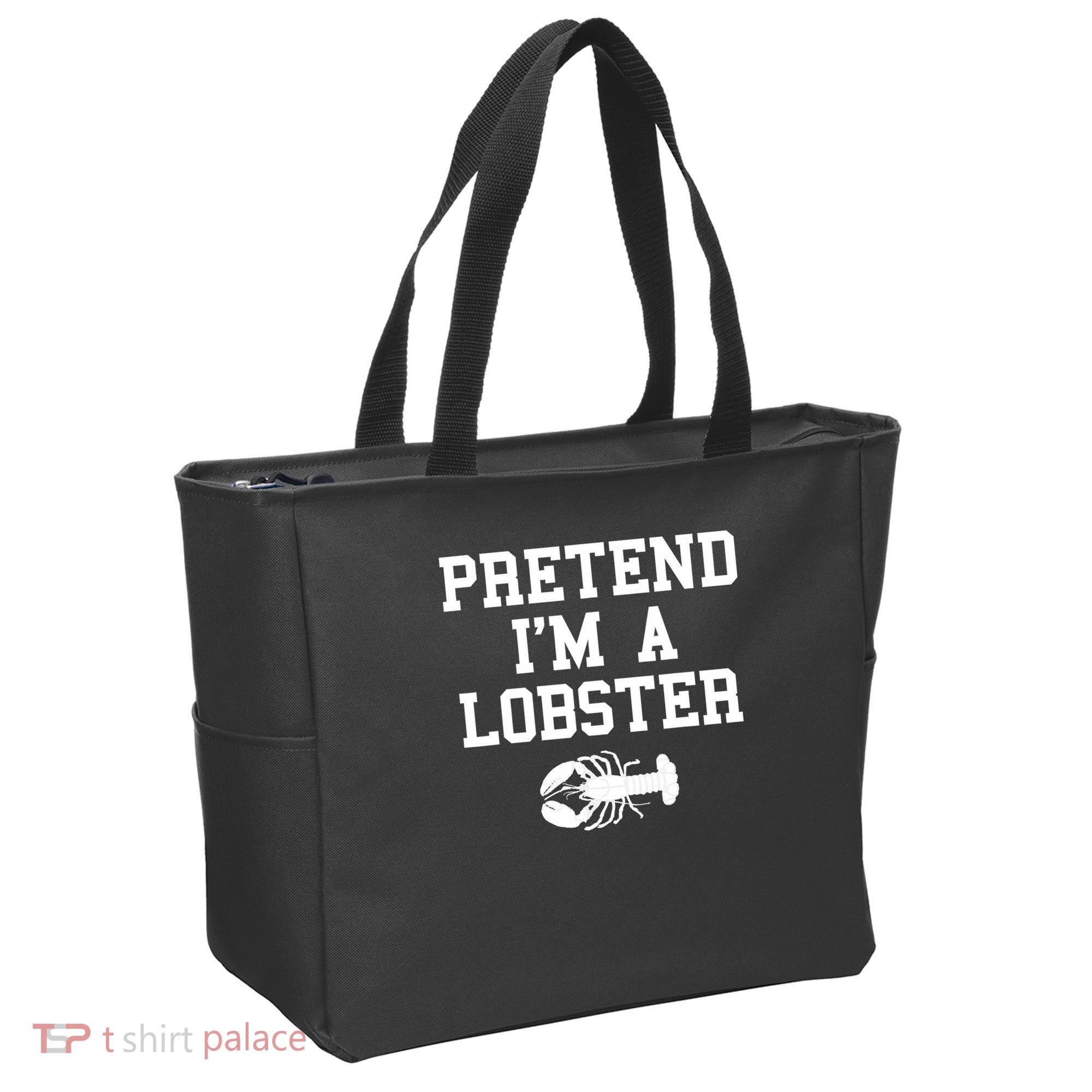 Pretend I'm A Lobster Funny Last Minute Lazy Costume Tote Bag