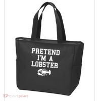 Pretend I'm A Lobster Funny Last Minute Lazy Costume Tote Bag thumb 3