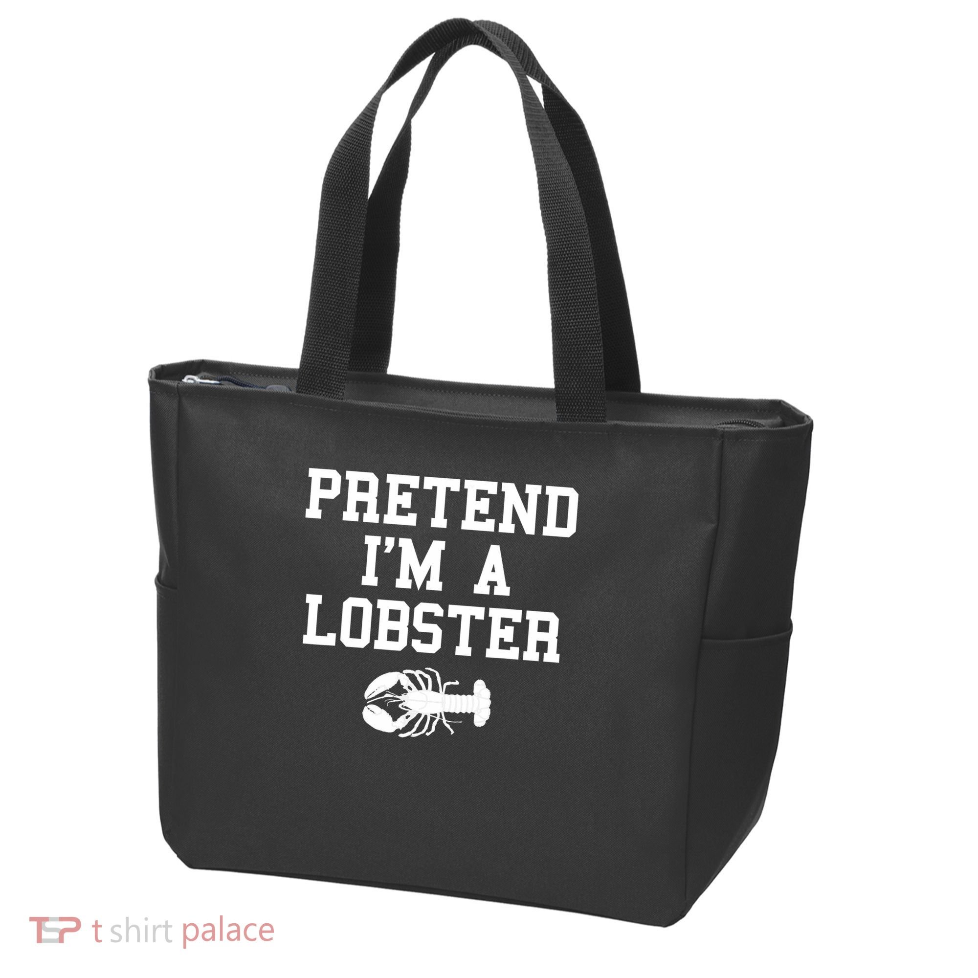 Pretend I'm A Lobster Funny Last Minute Lazy Costume Tote Bag