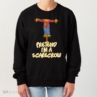 Pretend I'm a Scarecrow Halloween Lazy Scarecrow Costume Women's Sweatshirt thumb 0
