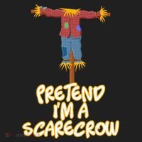 Pretend I'm a Scarecrow Halloween Lazy Scarecrow Costume Women's Sweatshirt thumb 2