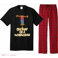 Pretend I'm a Scarecrow Halloween Lazy Scarecrow Costume Pajama Set thumb 0