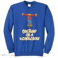 Pretend I'm a Scarecrow Halloween Lazy Scarecrow Costume Sweatshirt thumb 0