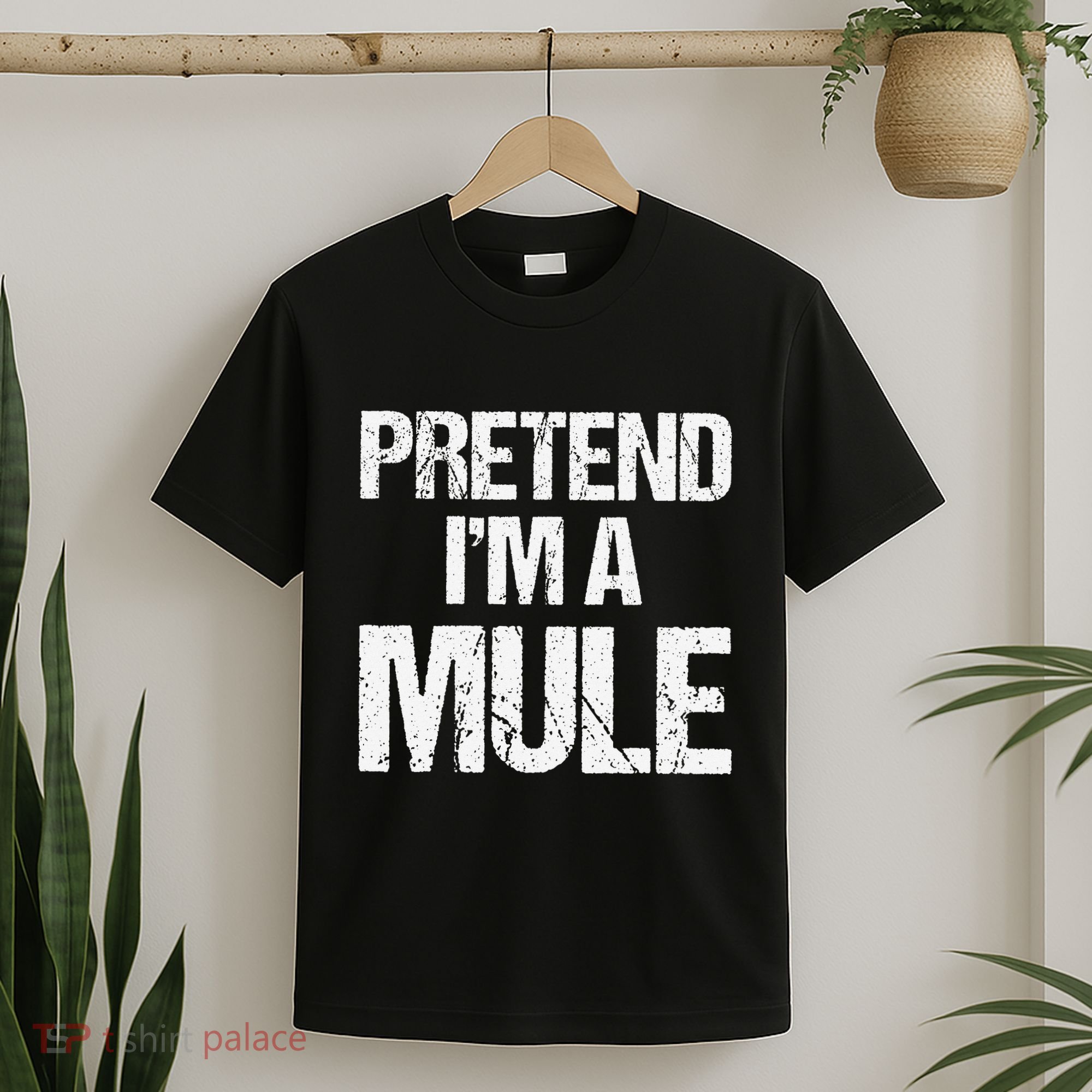 Pretend I'm a Mule Costume Funny Lazy Halloween T-Shirt