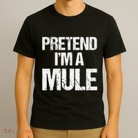 Pretend I'm a Mule Costume Funny Lazy Halloween T-Shirt thumb 3