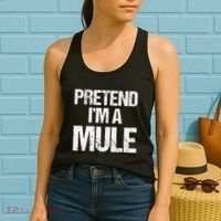 Pretend I'm a Mule Costume Funny Lazy Halloween Women's Tank Top thumb 2