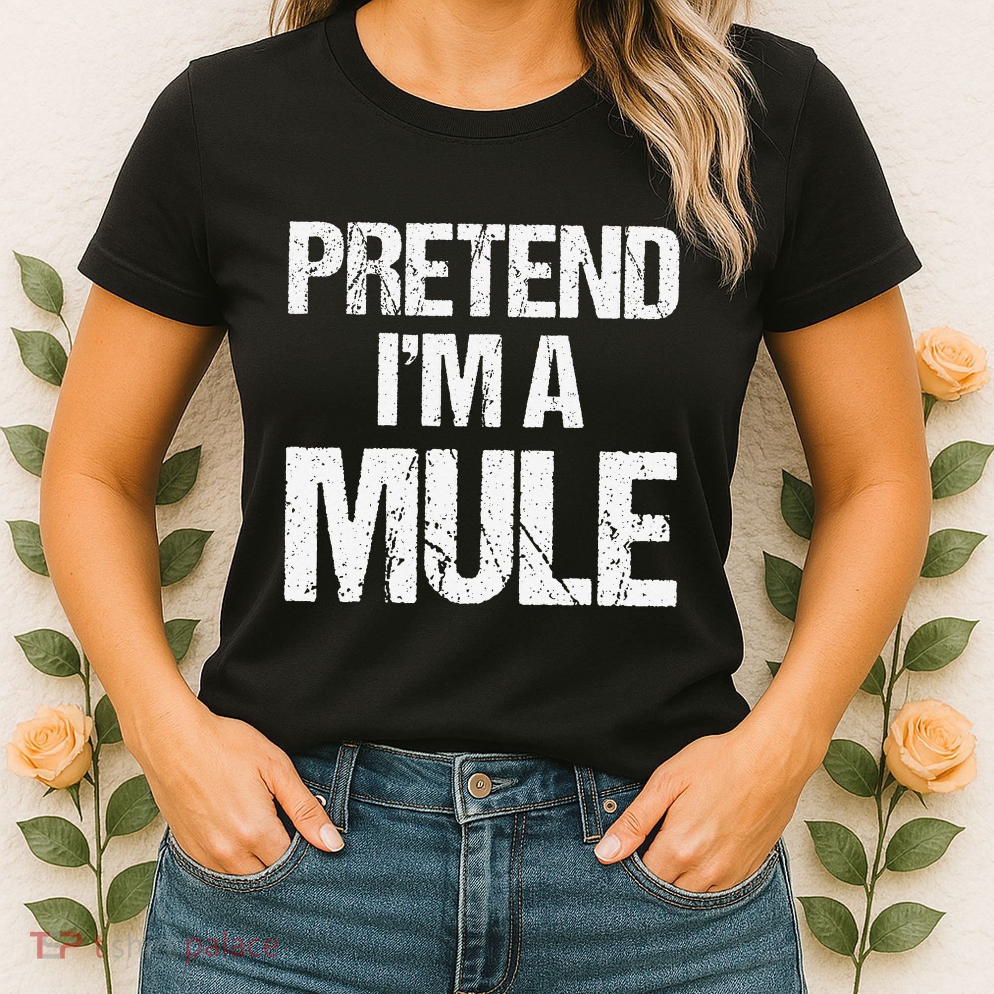 Pretend I'm a Mule Costume Funny Lazy Halloween Women's T-Shirt