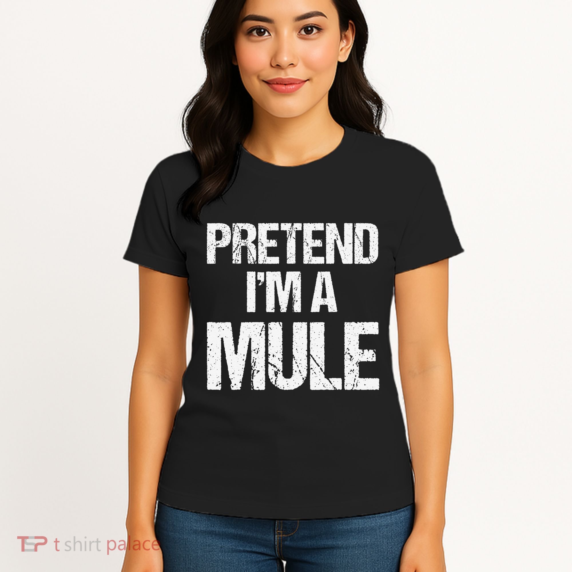 Pretend I'm a Mule Costume Funny Lazy Halloween Women's T-Shirt
