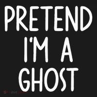 Pretend I'm A Ghost Costume Halloween Lazy Easy Women's Hoodie thumb 2