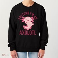 Pretend I'm An Axolotl Funny Lazy Halloween Costume  Women's Sweatshirt thumb 0