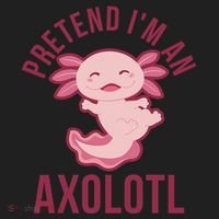 Pretend I'm An Axolotl Funny Lazy Halloween Costume  Women's Sweatshirt thumb 2